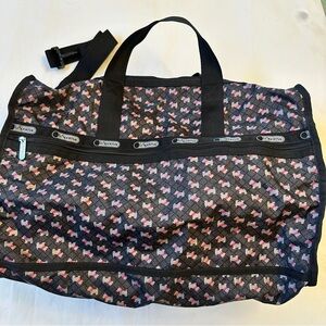 LeSportsac Weekender Duffel Bag Scottie Westie Terrier dog tote travel